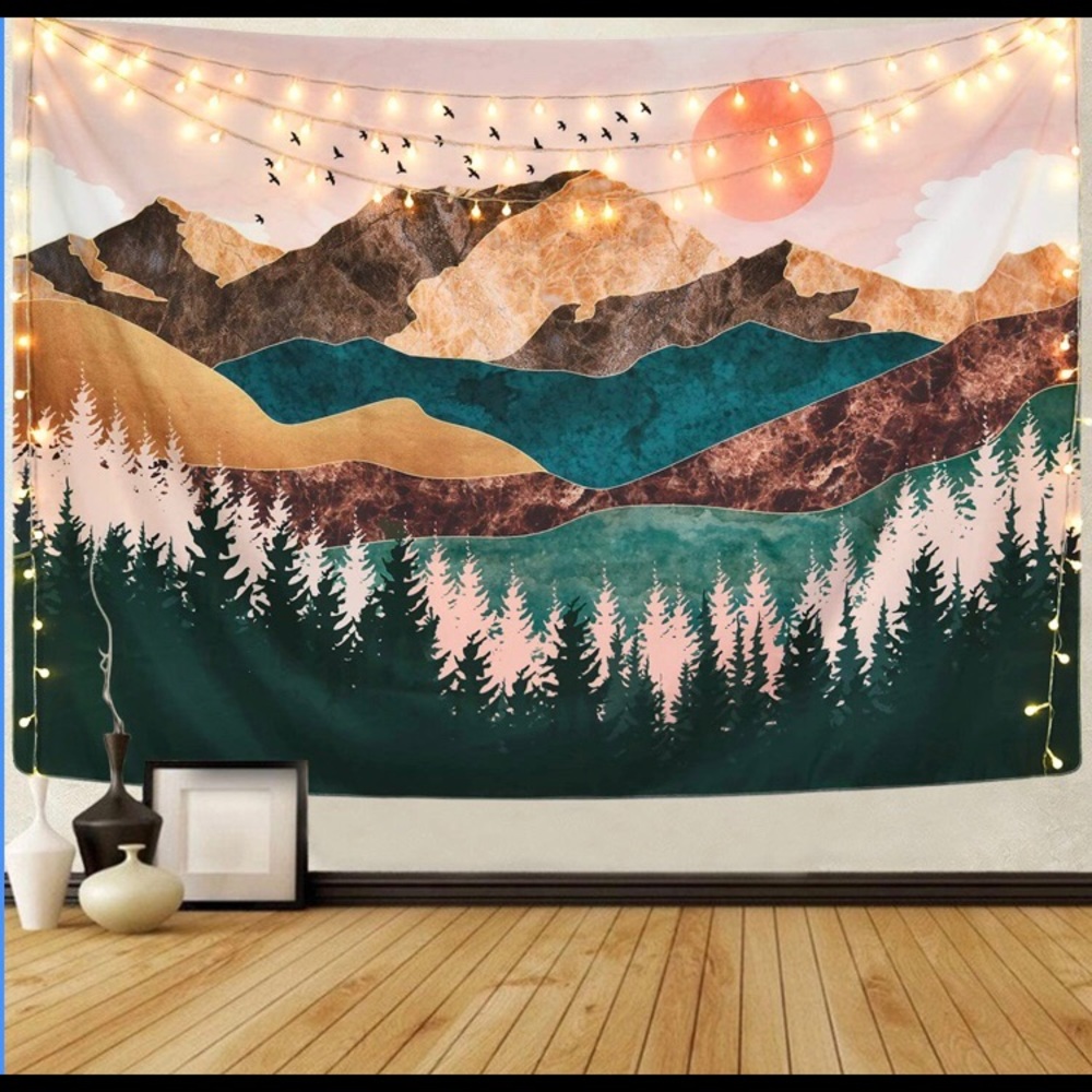 Mountain Sunset Tapestry